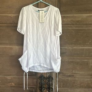 Piccadilly Canada Size Small White Tunic‎ NWTS